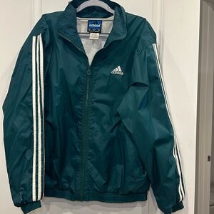 Adidas - Vintage Green Bomber Track Zip-Up (Size: S)